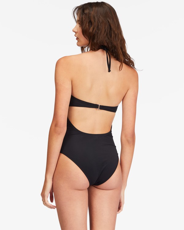 Billabong Sol Searcher Cut-Out One-Piece Swimsuit Černé | PTUVLQ-460