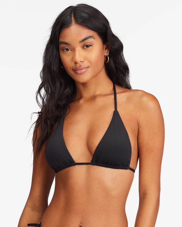 Billabong Sol Searcher Multi-Way Triangle Bikiny Top Černé | PGHDLR-842