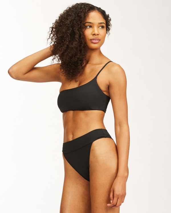 Billabong Sol Searcher One Shoulder Bikiny Top Černé | VOWUTY-395