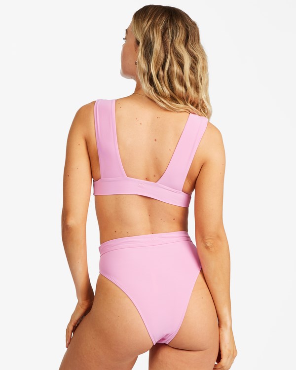 Billabong Sol Searcher Plunge V-Neck Bikiny Top Růžové | XISMCP-825