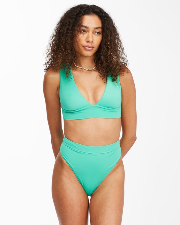 Billabong Sol Searcher Rise High-Waisted Bikiny Bottoms Zelene | WXYMVZ-570