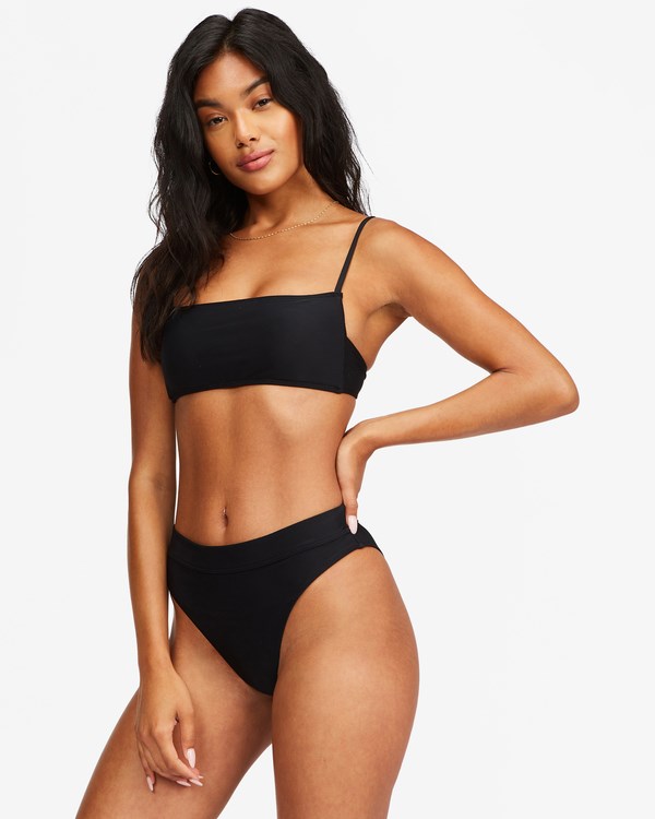 Billabong Sol Searcher Square Bralette Bikiny Top Černé | FIQDYG-514