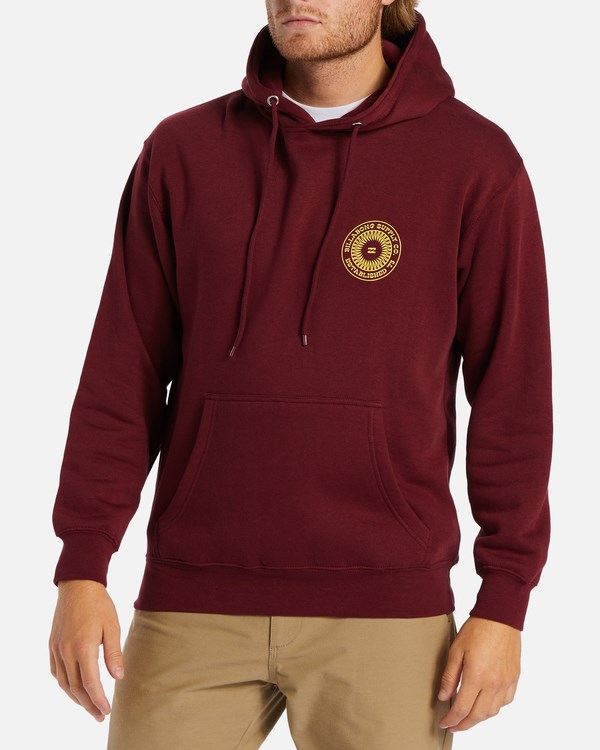 Billabong Solarotor Pullover Hoodie Vínové | ADEHYK-579