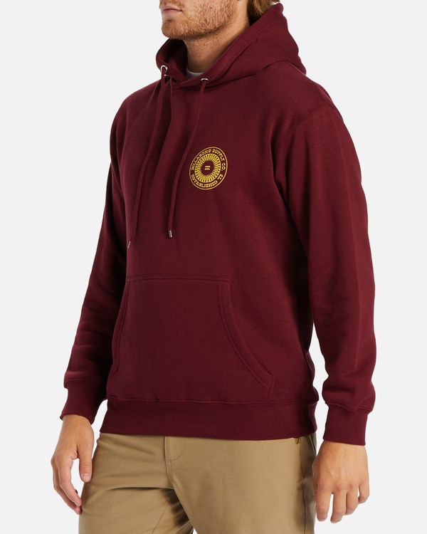 Billabong Solarotor Pullover Hoodie Vínové | ADEHYK-579