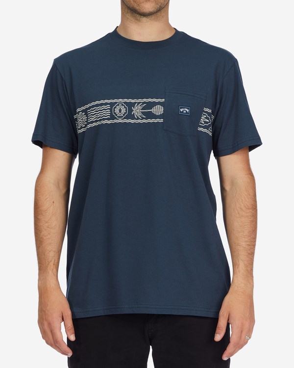 Billabong Spinner Pocket T-Shirt Tmavě Blankyt | ZKCOSE-729