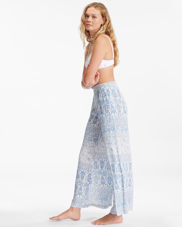 Billabong Split Spirit Floral Pants Salt Crystal | HIUKAC-517