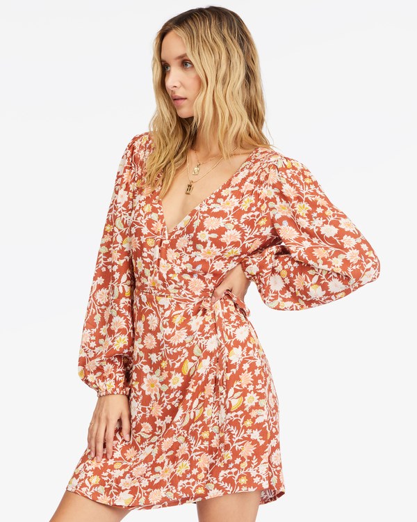 Billabong Spring Romance Mini Wrap Šaty Červené | KLCNDU-034