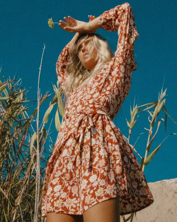 Billabong Spring Romance Mini Wrap Šaty Červené | KLCNDU-034
