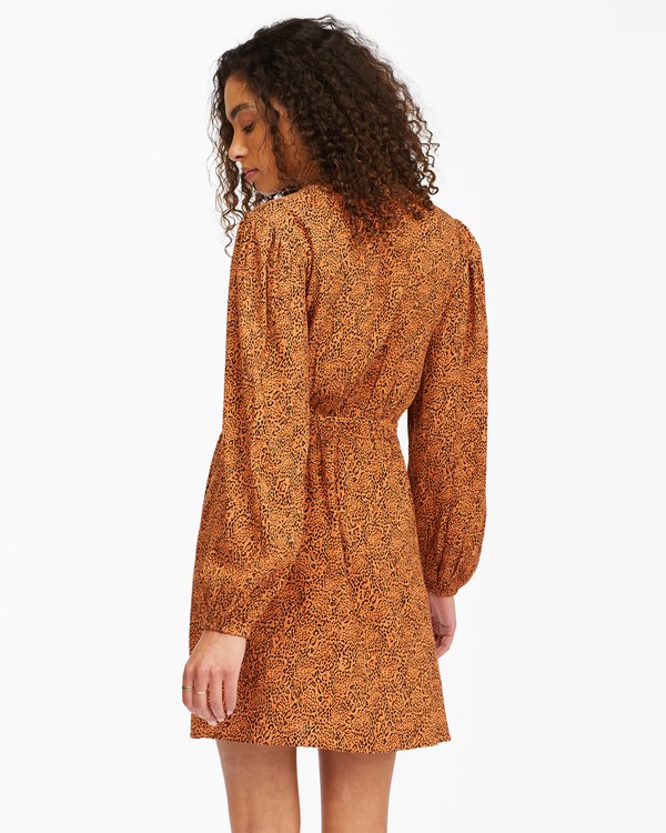 Billabong Spring Romance Mini Wrap Šaty Toffee | WHYDKZ-321