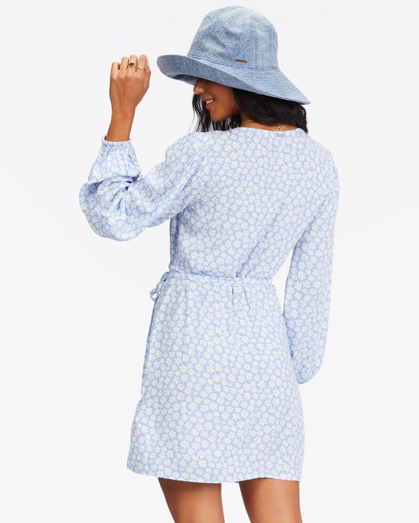 Billabong Spring Romance Mini Wrap Šaty Baby Blues | XPJQYD-680