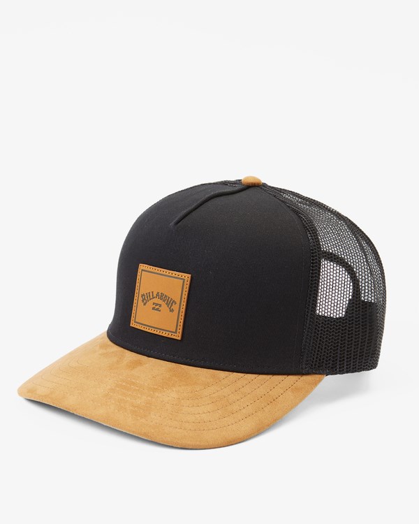 Billabong Stacked Trucker Hat Black/Tan | GUZLXJ-831