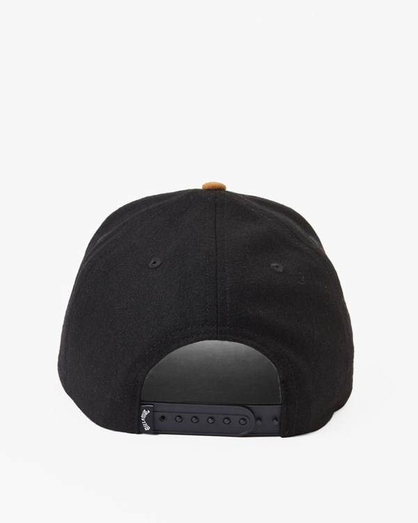 Billabong Stacked Up Snapback Hat Black/Tan | YBSZLU-473