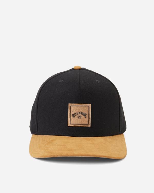 Billabong Stacked Up Snapback Hat Black/Tan | YBSZLU-473