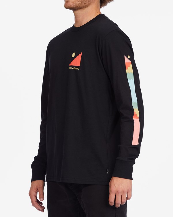 Billabong Stairway Long Sleeve T-Shirt Černé | EMOBPI-608