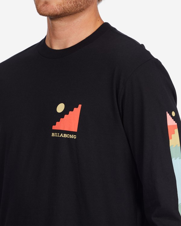 Billabong Stairway Long Sleeve T-Shirt Černé | EMOBPI-608