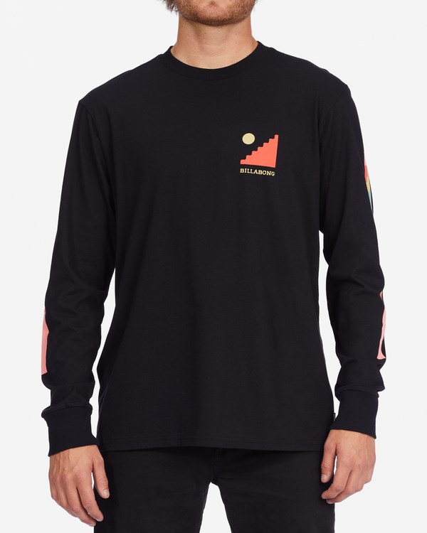 Billabong Stairway Long Sleeve T-Shirt Černé | EMOBPI-608