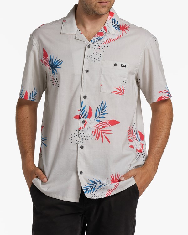 Billabong Stars Stripes Krátké Sleeve Shirt Stone | QIDUVL-278