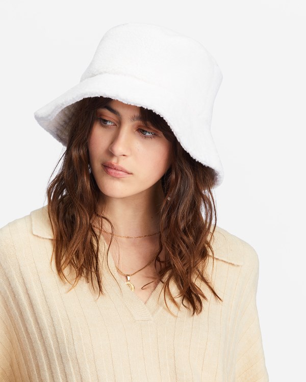 Billabong Still Single Fleece Bucket Hat Bílé | DQSWVT-158