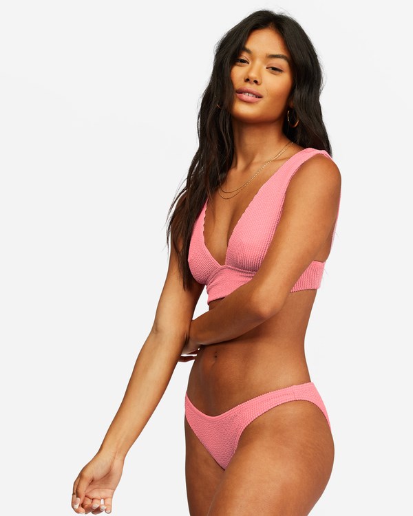 Billabong Summer High Plunge Bikiny Top Koralove Růžové | ZTVFUE-903