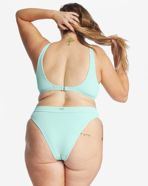 Billabong Summer High Square Bralette Underwire Bikiny Top Mátově Zelená | MLJARE-681