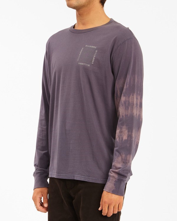 Billabong Sun Burn Tie-Dye Long Sleeve T-Shirt Char | OWIHSE-273