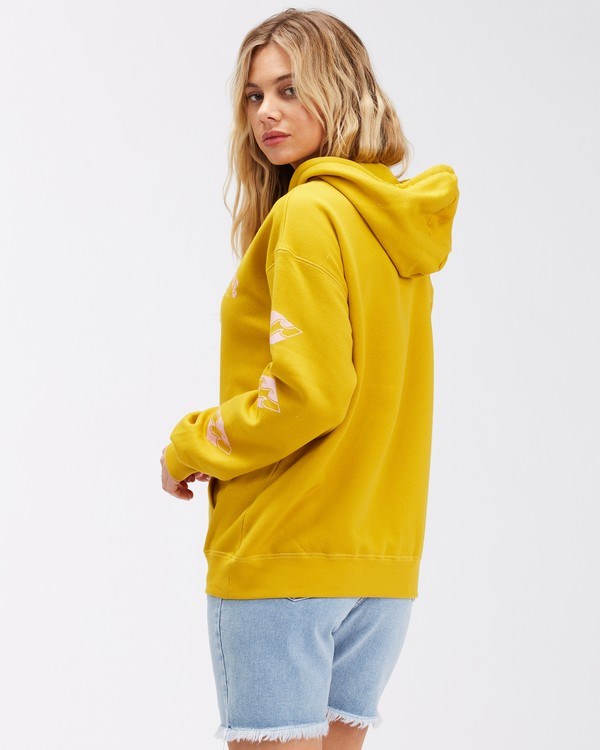 Billabong Sun Club Pullover Grafická Hoodie Zlaté | YLZPNB-378