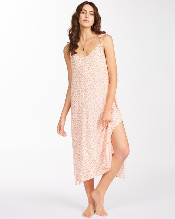 Billabong Sunbright Midi Slip Šaty Melon | LCJKVB-861