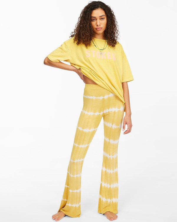 Billabong Sunburst Waves Flared Pants Sunburst | YSDTXB-035