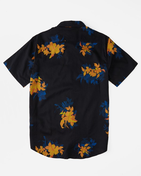 Billabong Sundays Floral Krátké Sleeve Shirt Černé | BVZOQJ-837