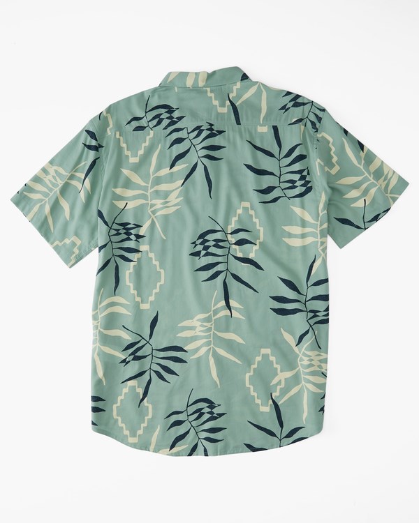 Billabong Sundays Floral Krátké Sleeve Shirt Zelene | JFXBNL-630