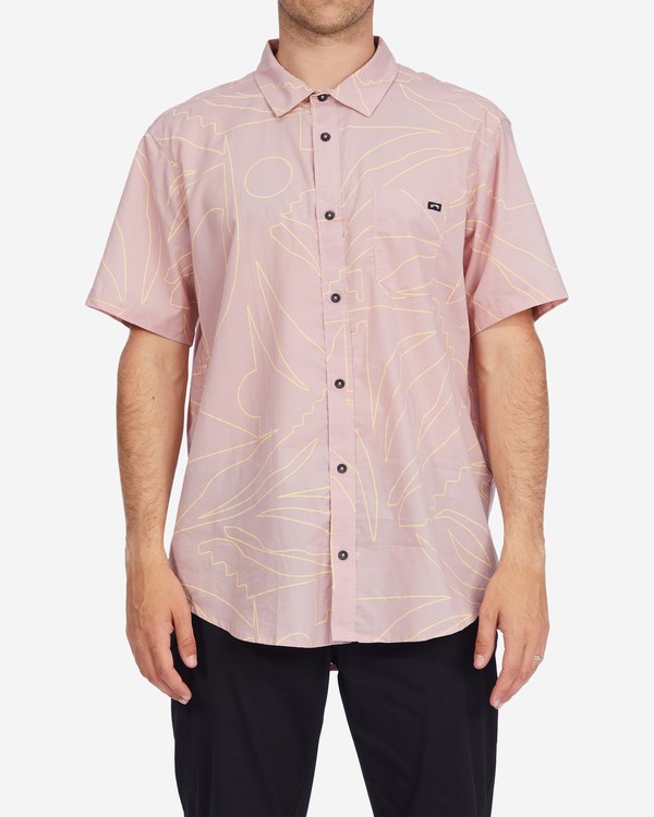 Billabong Sundays Floral Krátké Sleeve Shirt Růžové | KQIHAR-234
