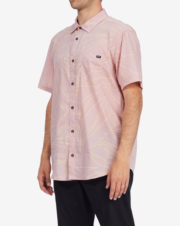 Billabong Sundays Floral Krátké Sleeve Shirt Růžové | KQIHAR-234