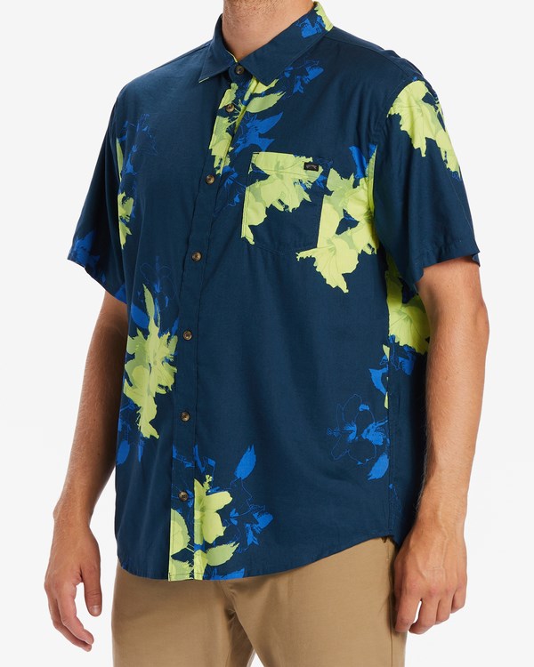 Billabong Sundays Floral Krátké Sleeve Shirt Midnight | NOZFXH-190