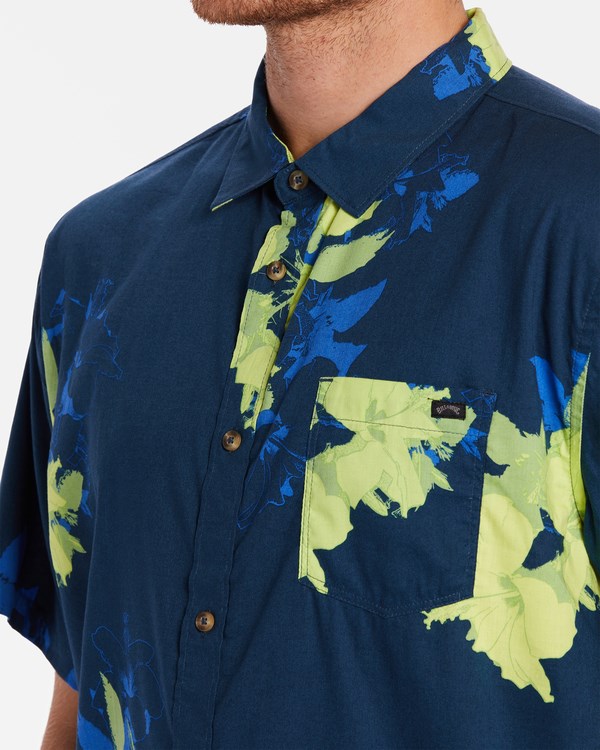 Billabong Sundays Floral Krátké Sleeve Shirt Midnight | NOZFXH-190