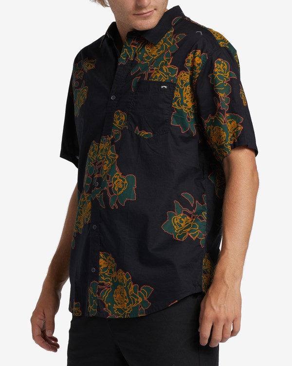 Billabong Sundays Floral Krátké Sleeve Shirt Phantom | NWKZTO-954