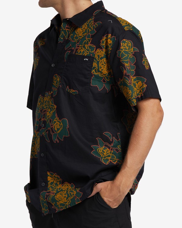 Billabong Sundays Floral Krátké Sleeve Shirt Phantom | NWKZTO-954