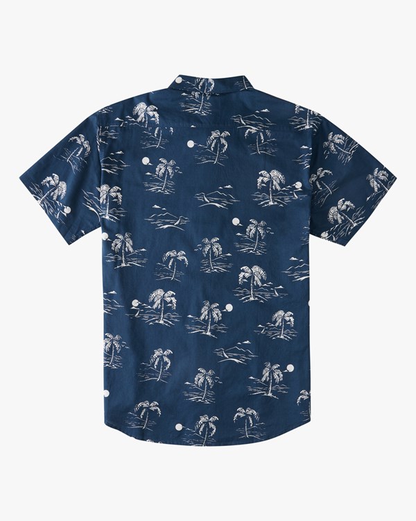 Billabong Sundays Mini Krátké Sleeve Shirt Navy/White | ITXZBN-165