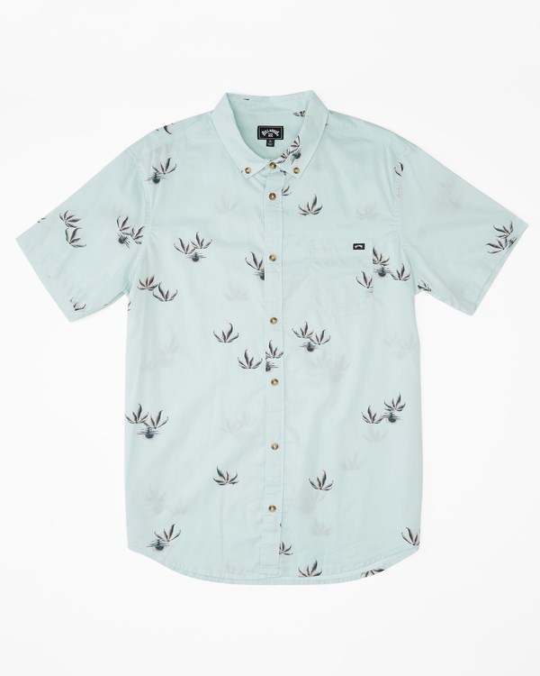 Billabong Sundays Mini Krátké Sleeve Shirt Seamist | LPCMDU-039