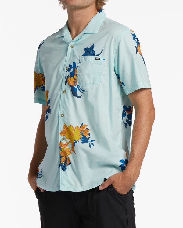 Billabong Sundays Vacay Krátké Sleeve Shirt Minty | ACEKGW-743