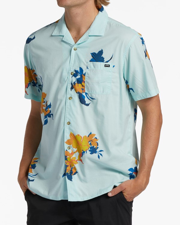 Billabong Sundays Vacay Krátké Sleeve Shirt Minty | ACEKGW-743