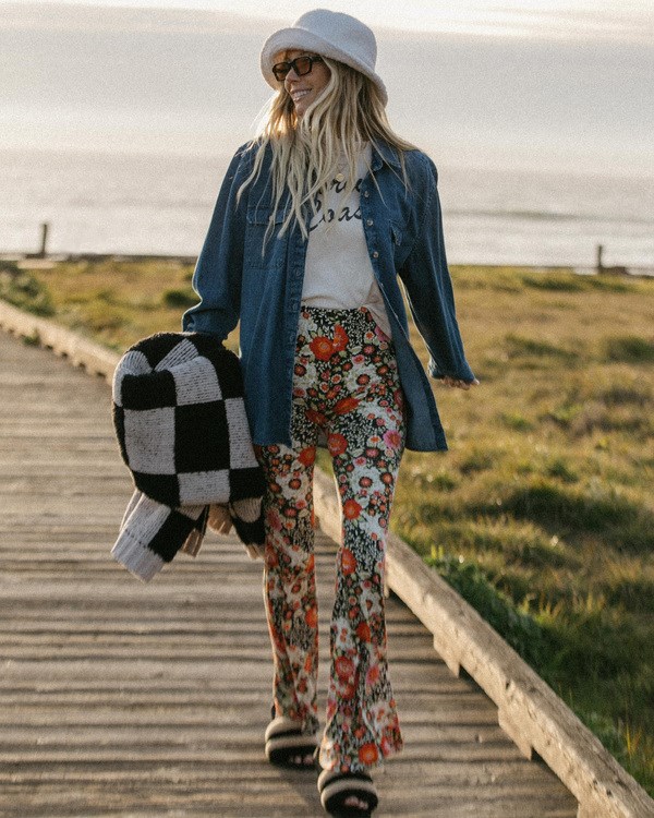 Billabong Sundown High-Waisted Flared Pants Multi 4 | NDEZBW-173