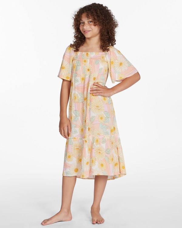 Billabong Sunflower Midi Šaty Pineapple | AZVSLO-715