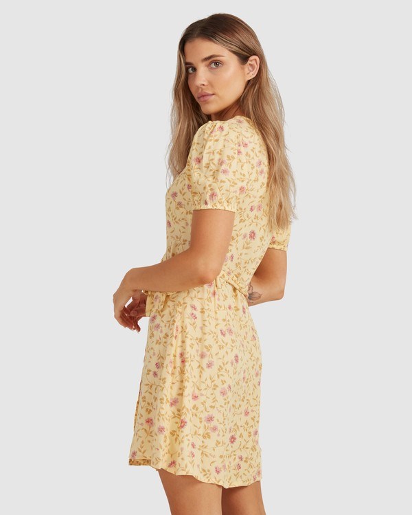 Billabong Sunlit Wrap Šaty Žluté | TZWKMC-819