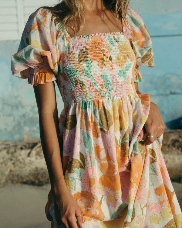 Billabong Super Sweet Maxi Šaty Multi | RVGMWQ-592