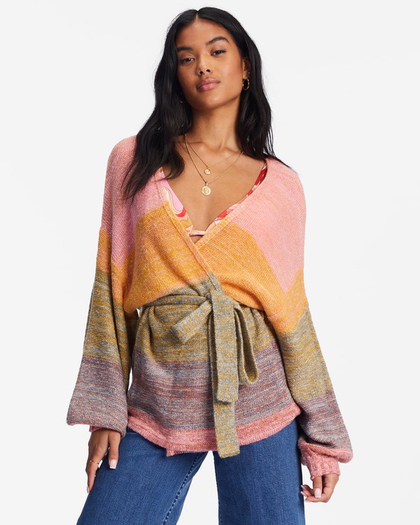 Billabong Surf Check Open-Front Cardigan Svetrové Multi | JUOKNV-430