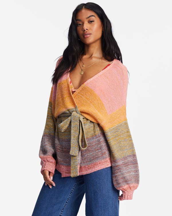 Billabong Surf Check Open-Front Cardigan Svetrové Multi | JUOKNV-430