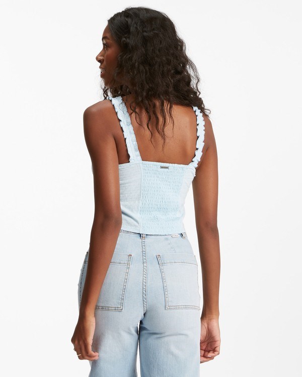Billabong Sweet Summer Knit Tank Top Morning Sky | TJBDMI-741