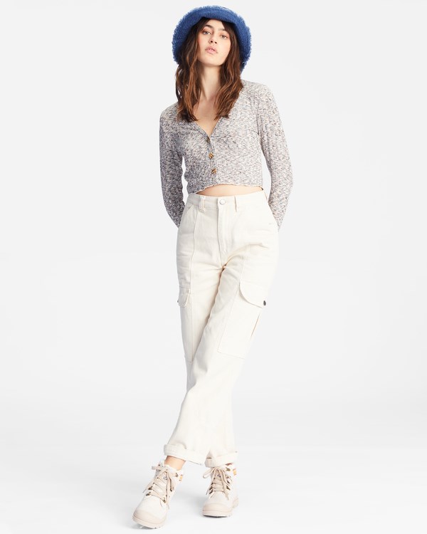 Billabong Sweet Tides V-Neck Long Sleeve Top Multi | YFJMBR-625