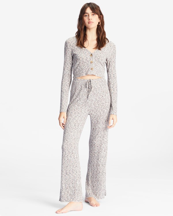Billabong Sweet Tides V-Neck Long Sleeve Top Multi | YFJMBR-625