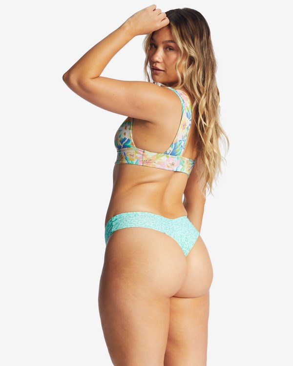 Billabong Sweet Tropics Reversible Plunge Bikiny Top Multi | NCIZQE-647